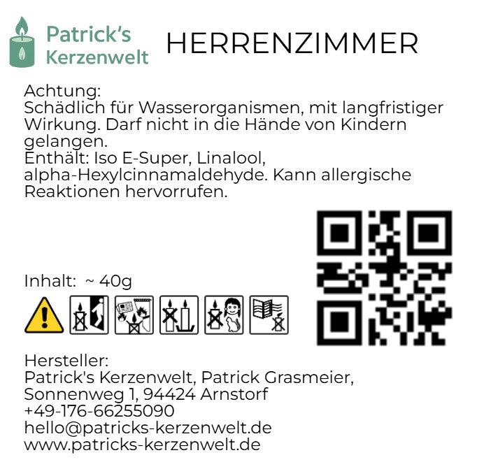 Duftwachs - Herrenzimmer