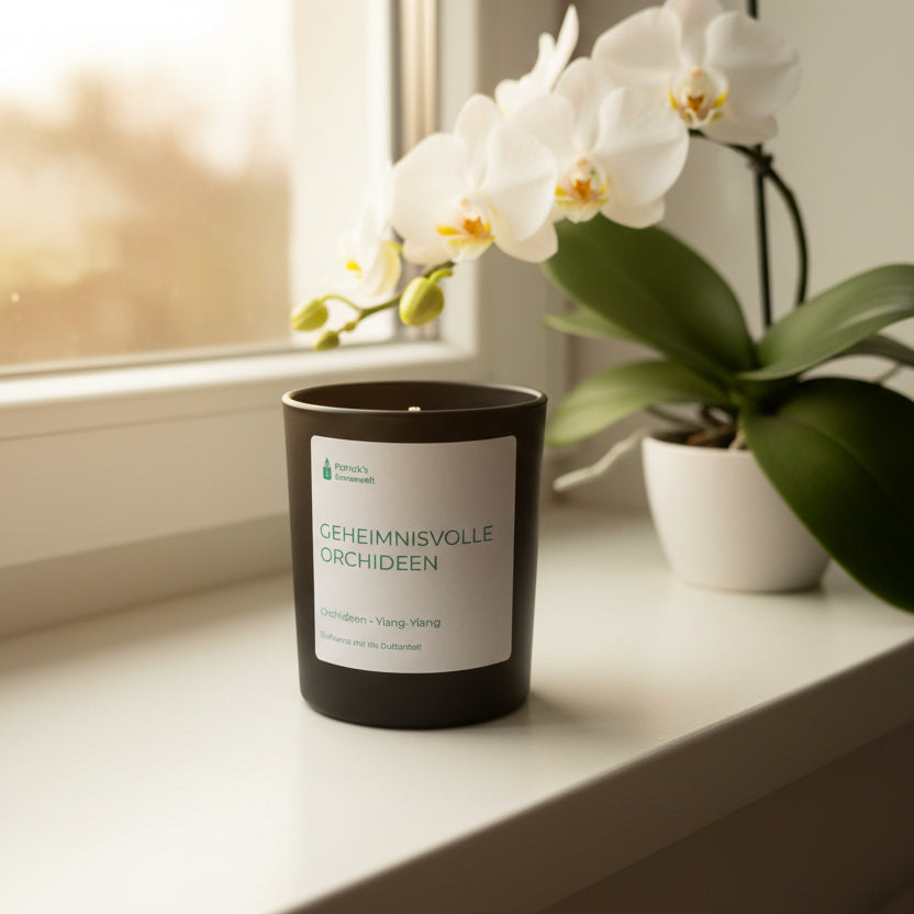 Duftkerze - Geheimnisvolle Orchideen