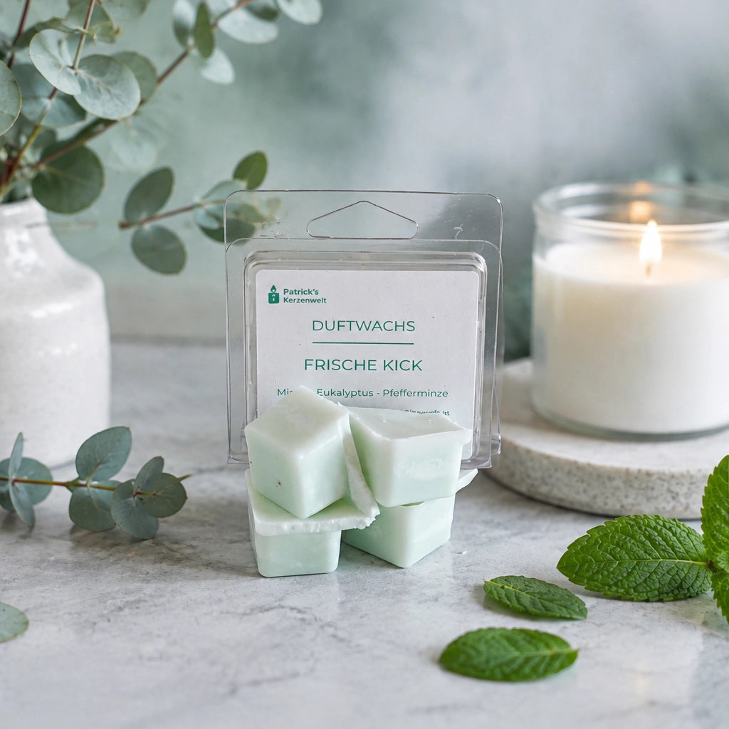Duftwachs Frische Kick mit Eukalyptus, Minze und Pfefferminze handgemachte Wax Melts