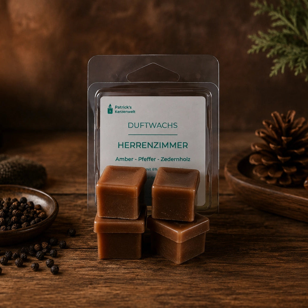 Duftwachs Herrenzimmer von Patricks Kerzenwelt.